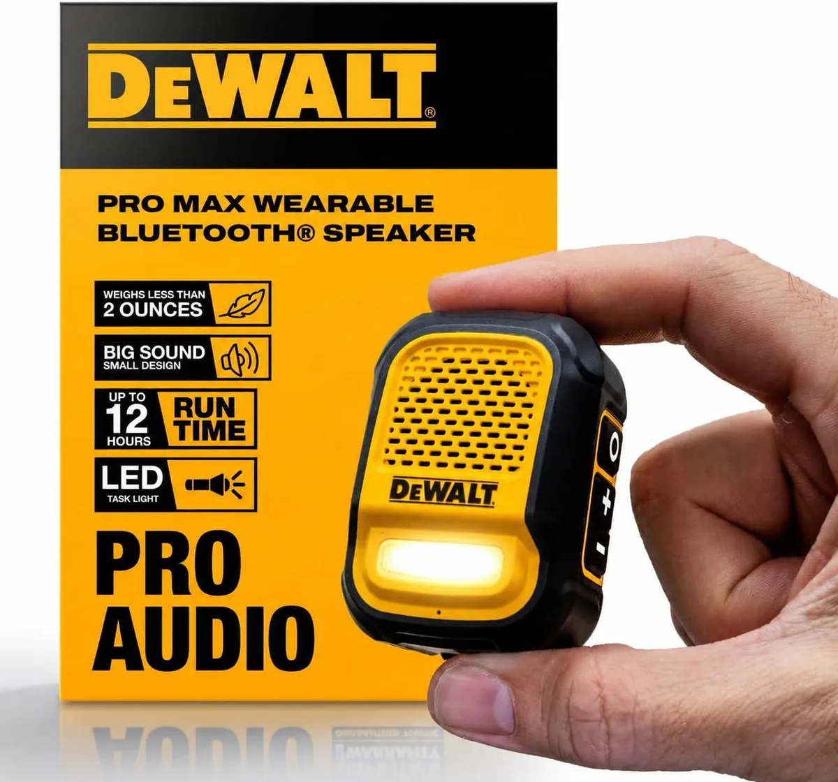  DEWALT 190 1178 DWM Wearable Bluetooth PA Speaker Pro Max — product photo
