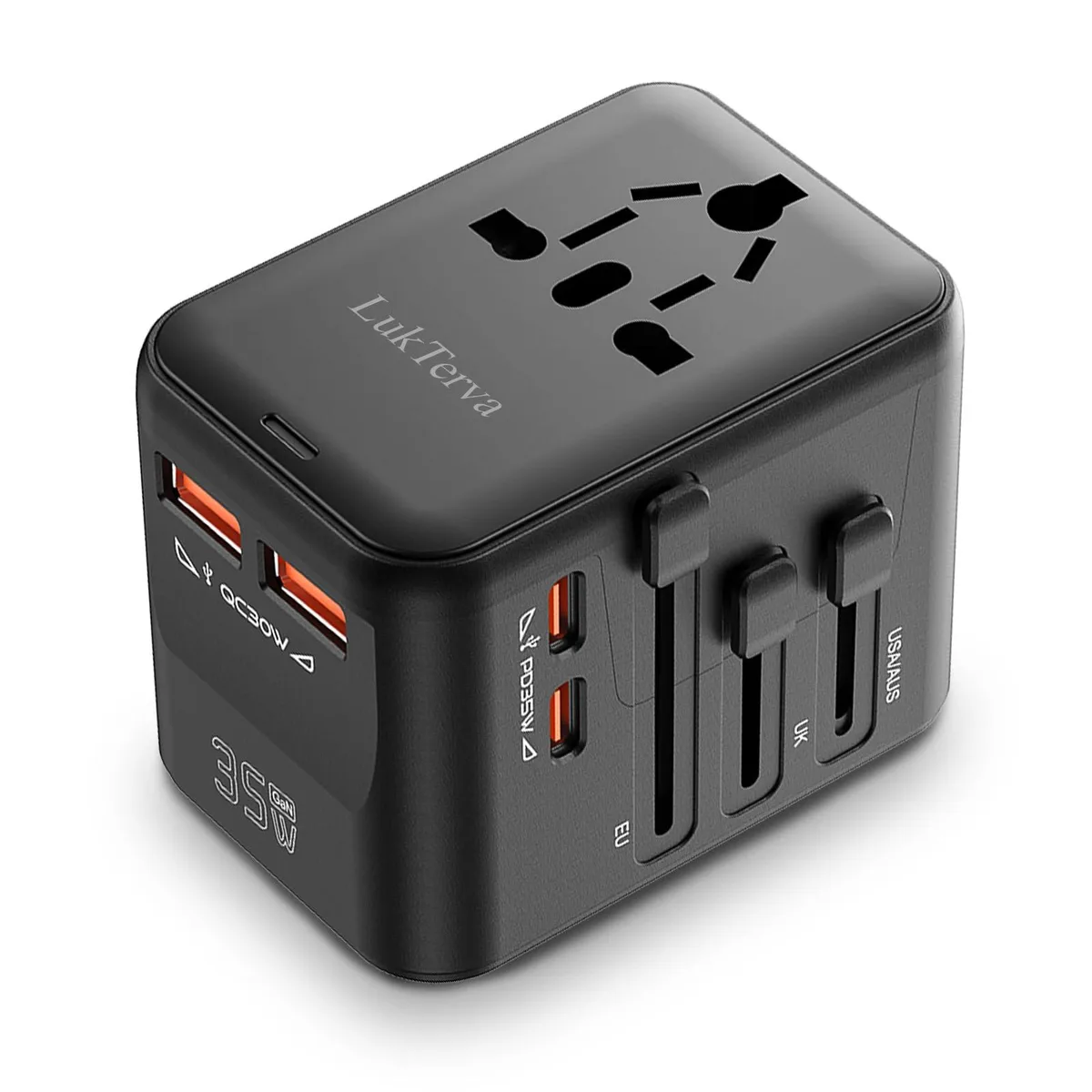  Apple HHT521 Samsung Gala 35W USB charger 2 USB-C 2 USB-A black — product photo