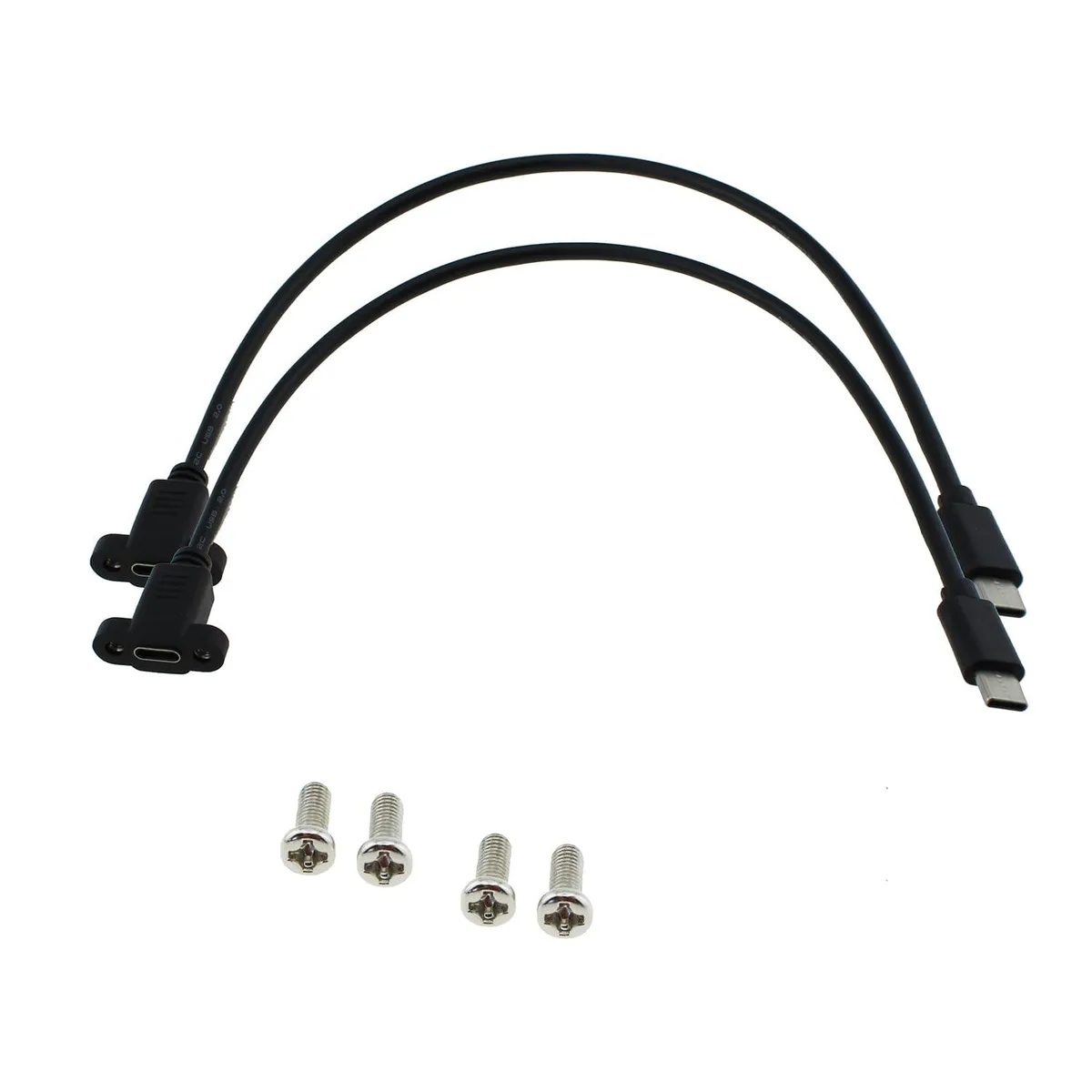BUCIER BUCIER 30405-CPMAC USB-C 3.1 Gen2 panel mount cable 10Gbps 0.3m 2pcs — product photo