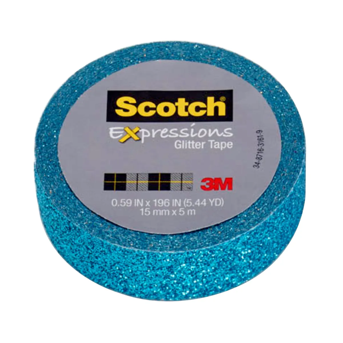 Scotch Scotch Expressions Glitter Tape .59 in x 196 in Teal Blue — product photo