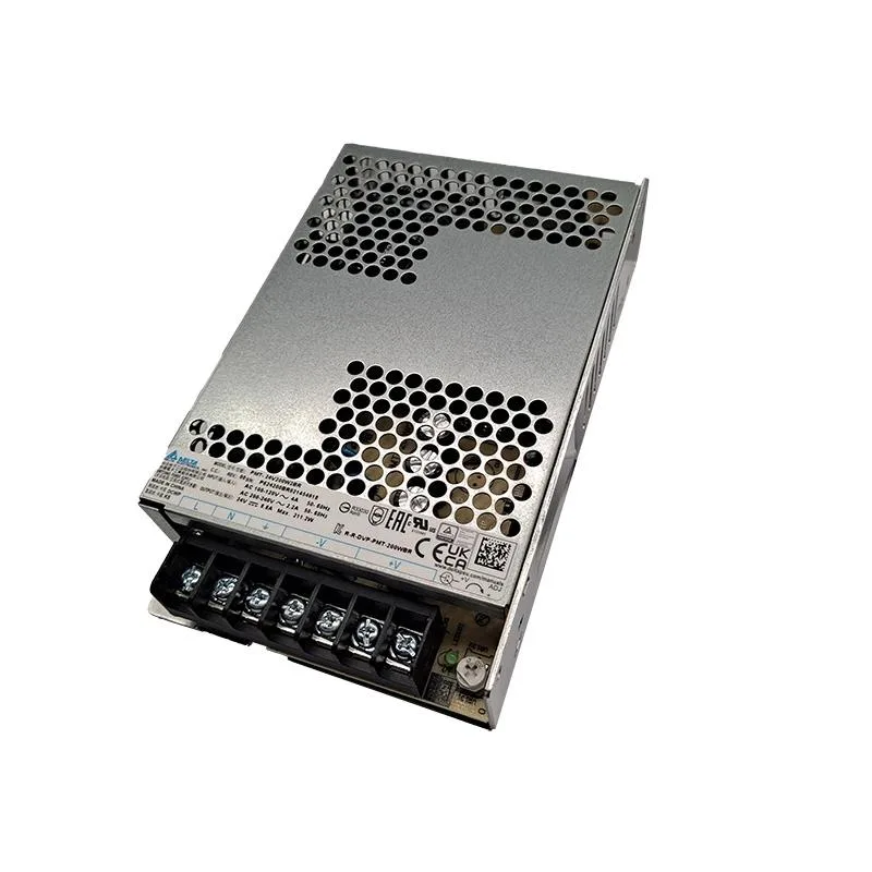 Rectangular ATX power supply unit in matte black finish with cooling fan visible