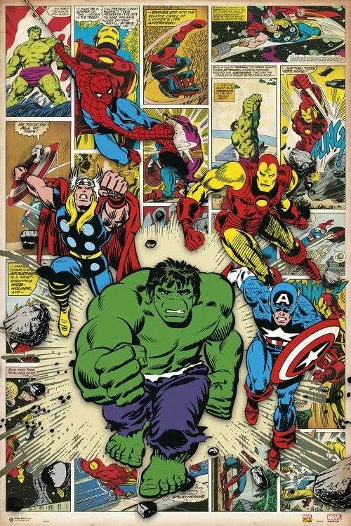 Marvel Heroes poster 24 by 36 inches on heavy paper