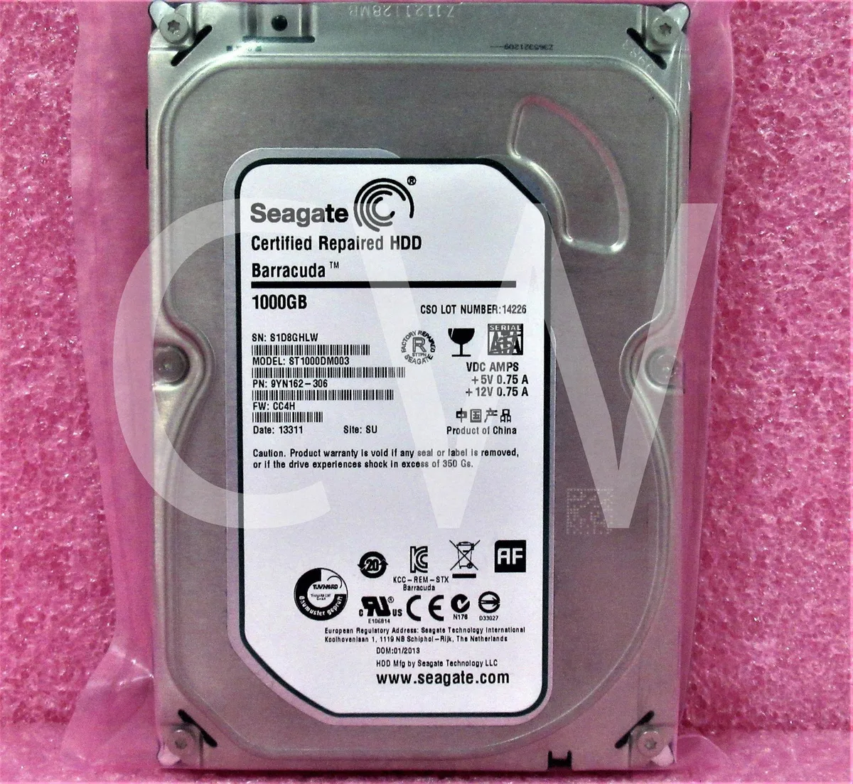 Seagate Seagate ST1000DM003 9YN162 1TB 7200RPM 64MB 3.5" SATA internal hard drive — product photo