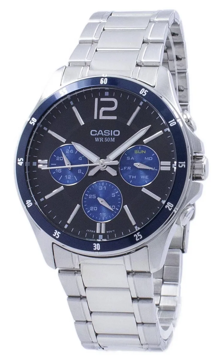 CASIO CASIO Enticer MTP-1374D-2AV Quartz Watch 43.50mm 50m — product photo