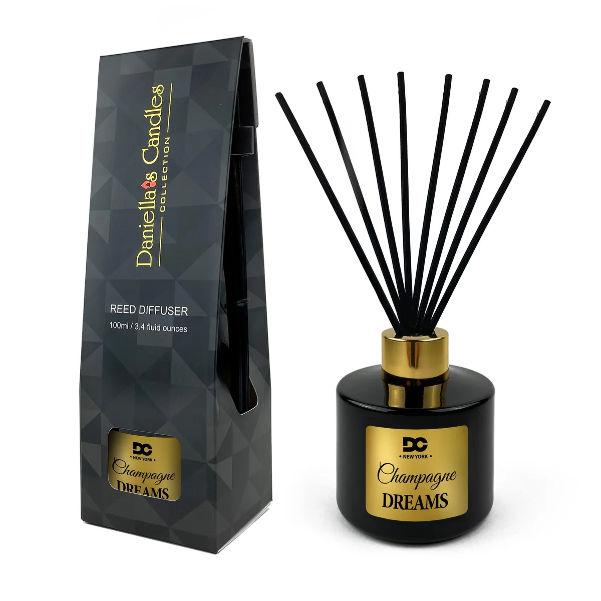 Daniella's Candles Collection Daniella's Candles Champagne Dreams Reed Diffuser Black home accent — product photo
