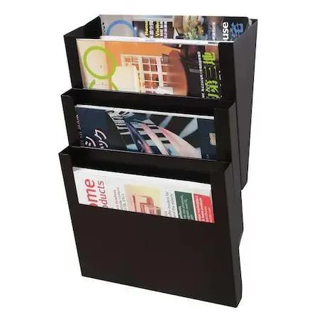 Value Brand Value Brand Wall File Black 3 Compartments 18 7/8 in H 12 1/4 in W 9 in D — product photo