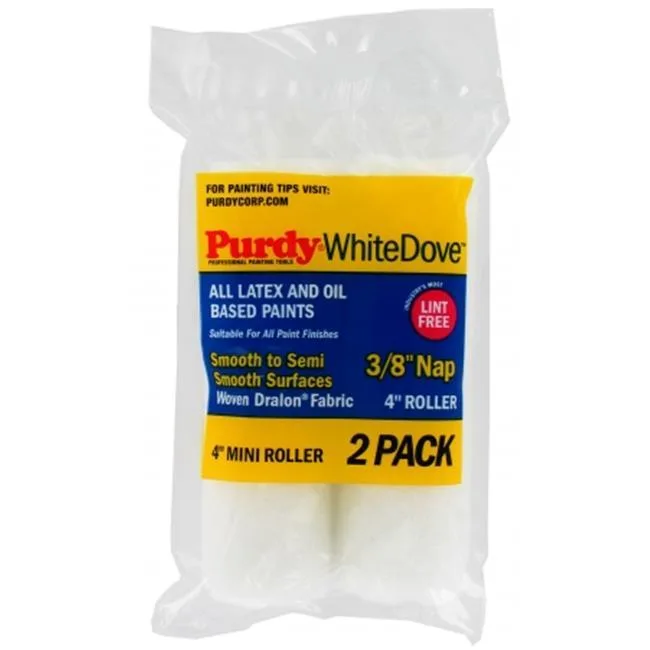 PURDY PURDY 140606042 4" Paint Roller Cover 3/8" Nap Woven Dralon 2 Pack — product photo