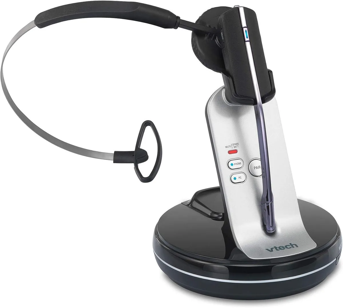 VTech VH6210 convertible wireless headset with over-ear, headband and behind-neck options