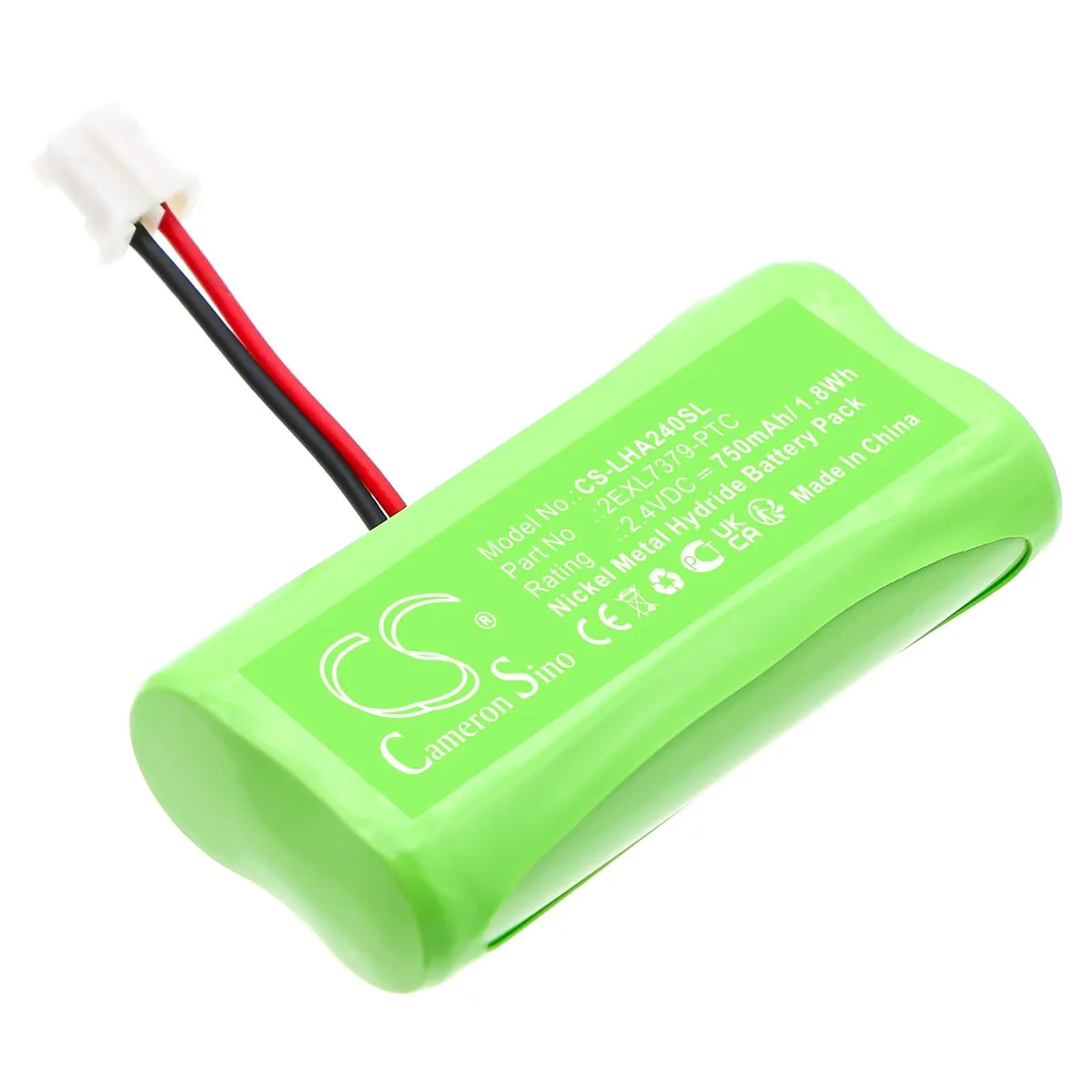 Lightspeed Flexcat Flexmike Battery NH2.4V 750mAh 1.8Wh — product photo