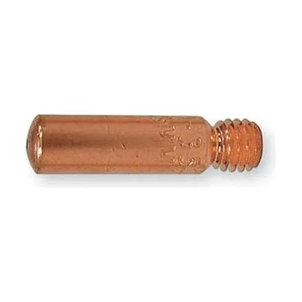 Box of twenty-five copper MIG welding contact tips, threaded style, 0.035 inch wire size
