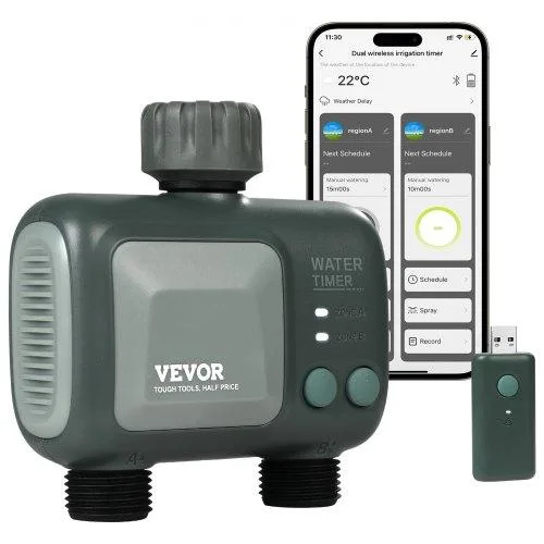 VEVOR VEVOR HCT-626 Smart Water Timer 2-Outlet Brass Inlet — product photo