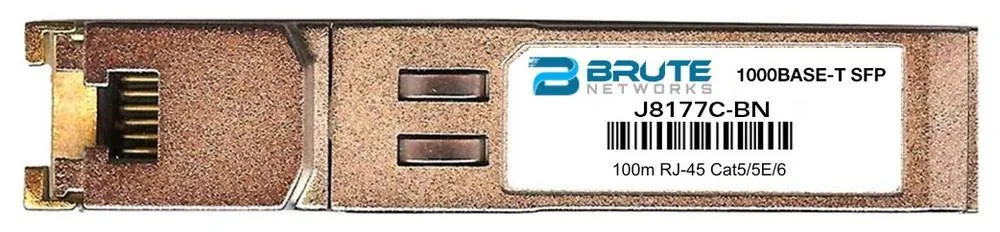 Brute Networks Brute Networks J8177C 1000BASE-T 100m RJ45 SFP transceiver — product photo
