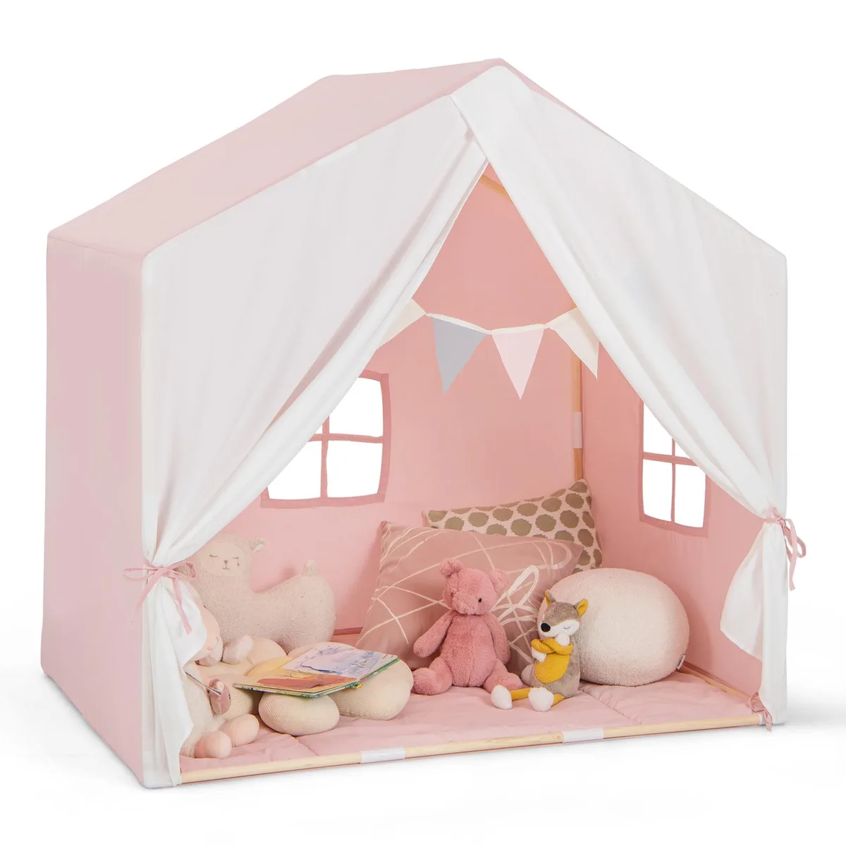 SlickBlue SlickBlue Play Tent 52x36x51.5 Pink with Mat & Flag — product photo
