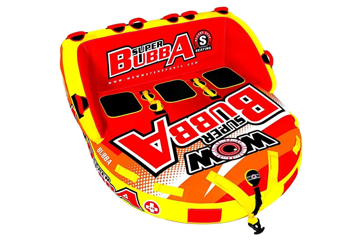 Wow Wow 17_1060 Super Bubba Hi Vis 1-3 Person Towable Deck Seat — product photo