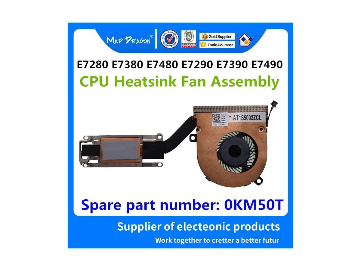 Fans Fans CPU Heatsink Fan Assembly for Dell Latitude E7280 E7380 E7480 E7290 E7390 E7490 KM50T 0KM50T — product photo