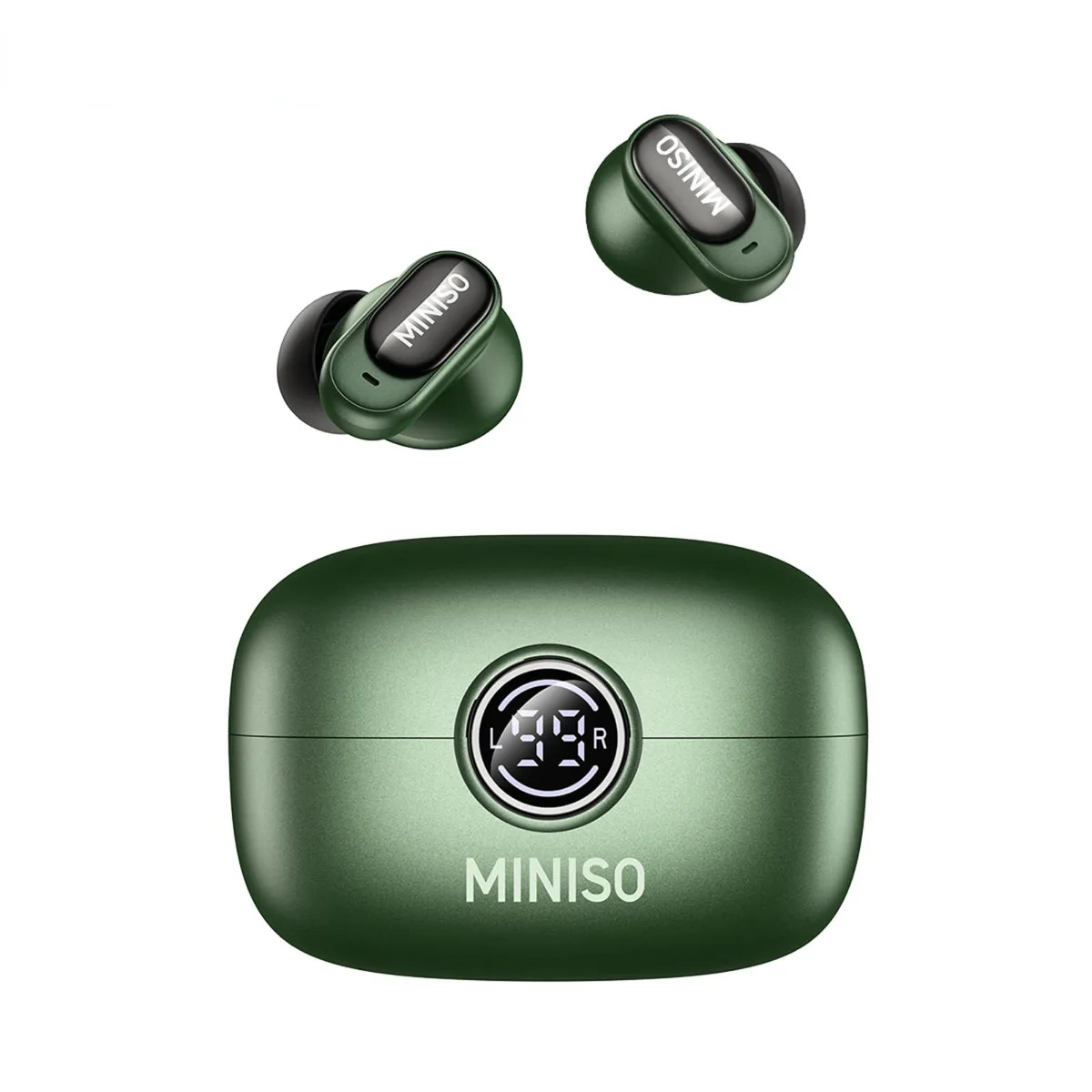 MINISO MS105 AI Translation Earbuds Green 165 Language Bluetooth 6.0 — product photo