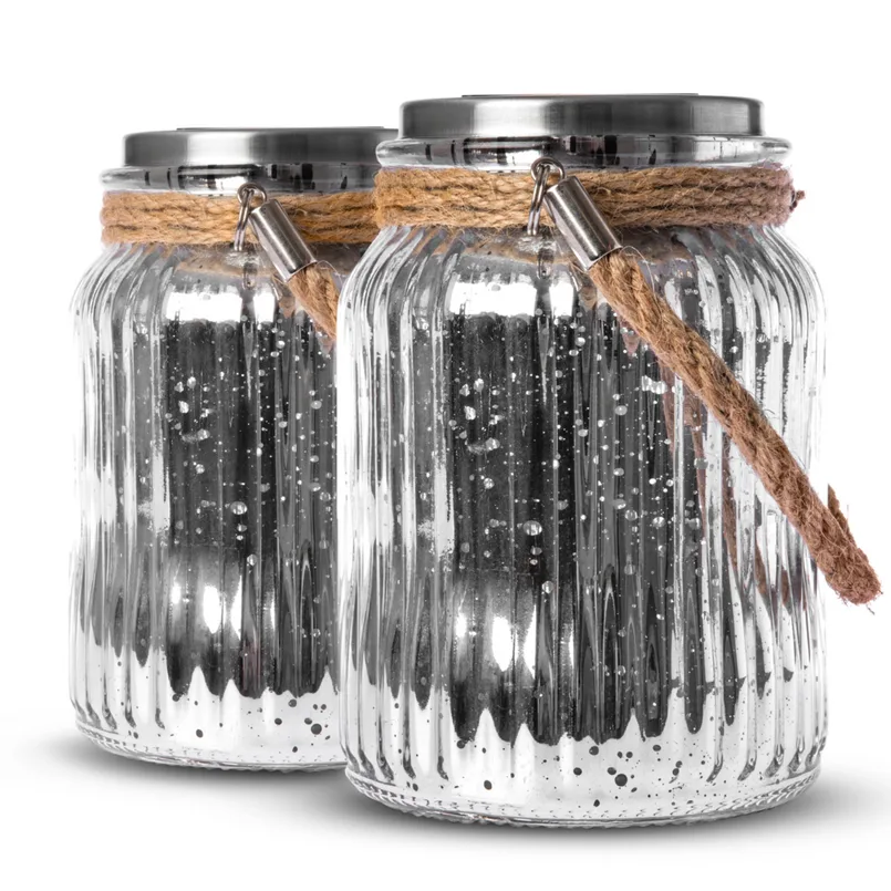 Home Zone Security Home Zone Security ELM0657V Solar Rotating LED Lantern 2-Pack — product photo