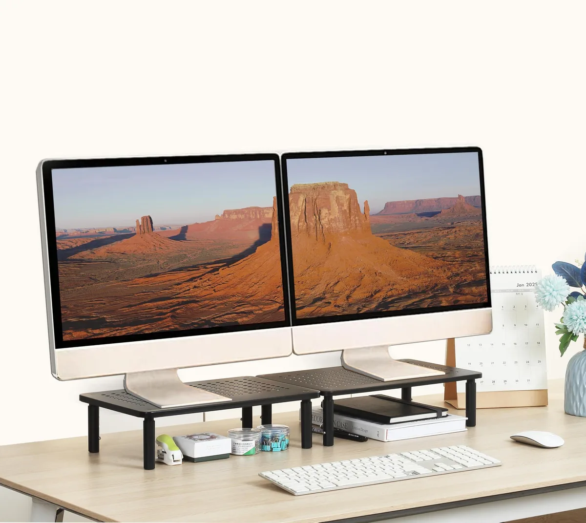 V2 Technologies V2 Technologies Mesh Metal Monitor Stand 14.5 x 9.3 In 2 in 1 Accessory — product photo