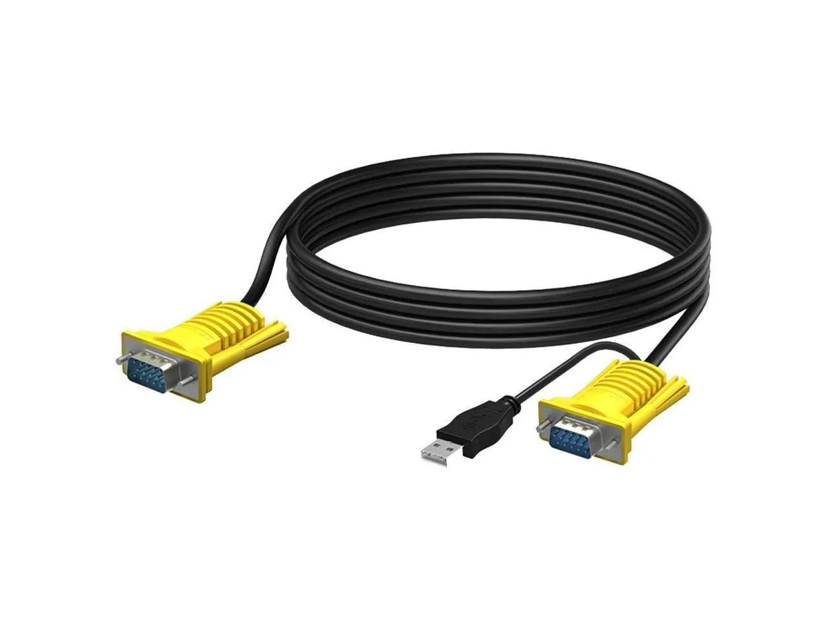 BONAEVER BONAEVER USB VGA KVM Cable 10 Feet 3M 2-in-1 — product photo