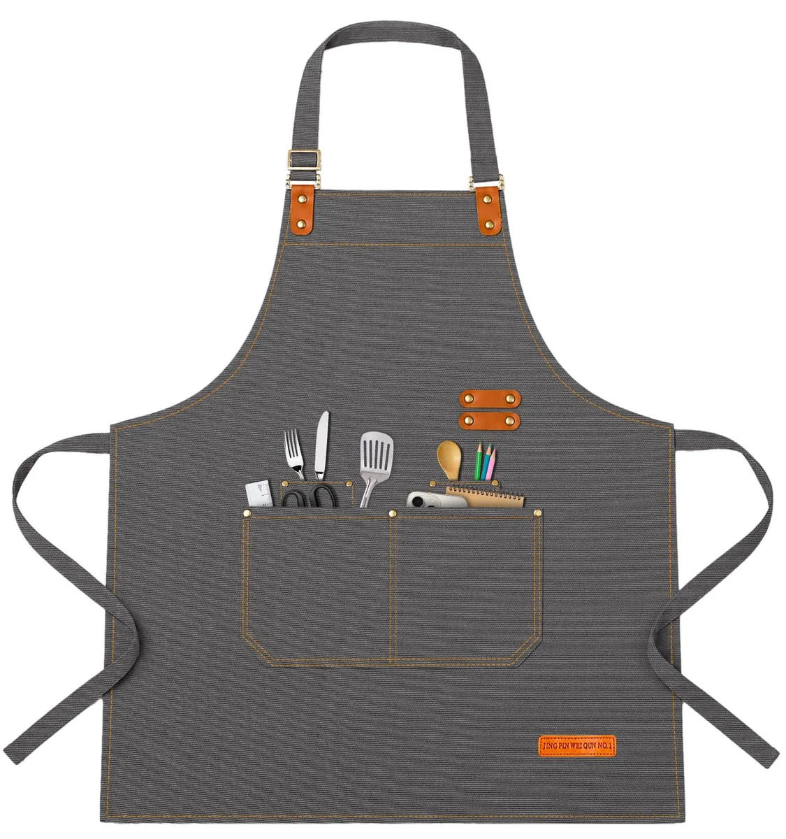  Teskyer Aprona22_grey 4-pocket grill accessory — product photo