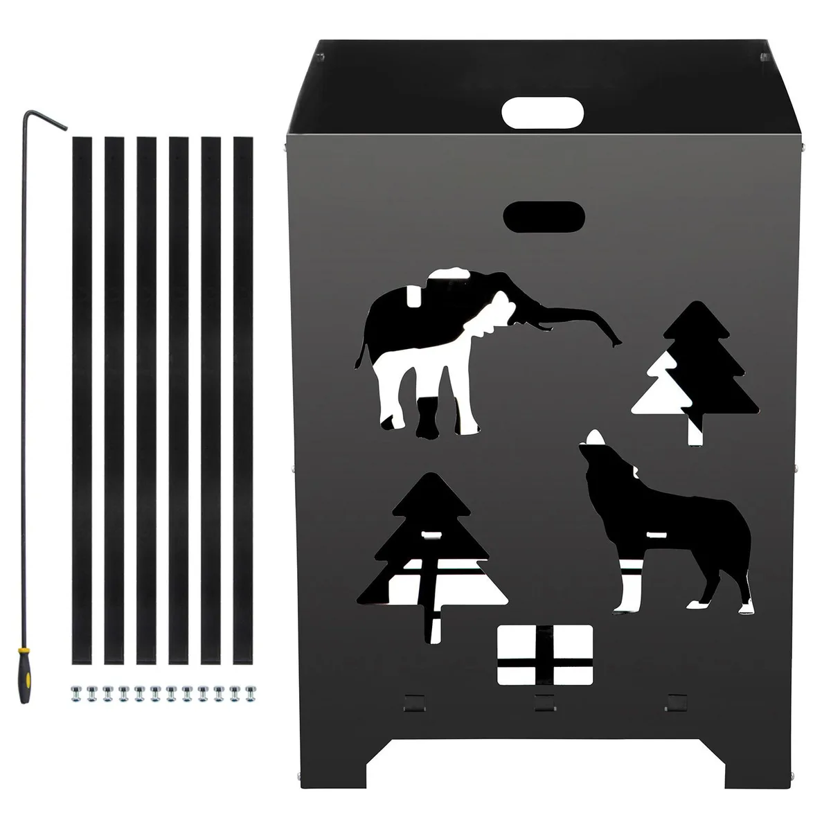 VEVOR VEVOR VV-FC2127S burn cage 21x21x27 inch carbon steel grill accessory — product photo