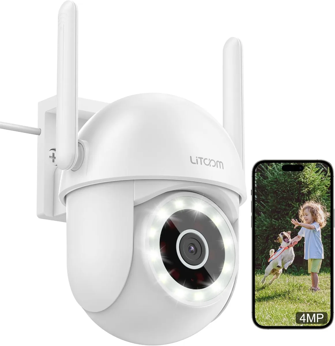 TAURKENAM TAURKENAM 2.5K 4MP QHD PTZ Wireless Surveillance 360° Pan/Tilt 6 IR LEDs IP65 — product photo