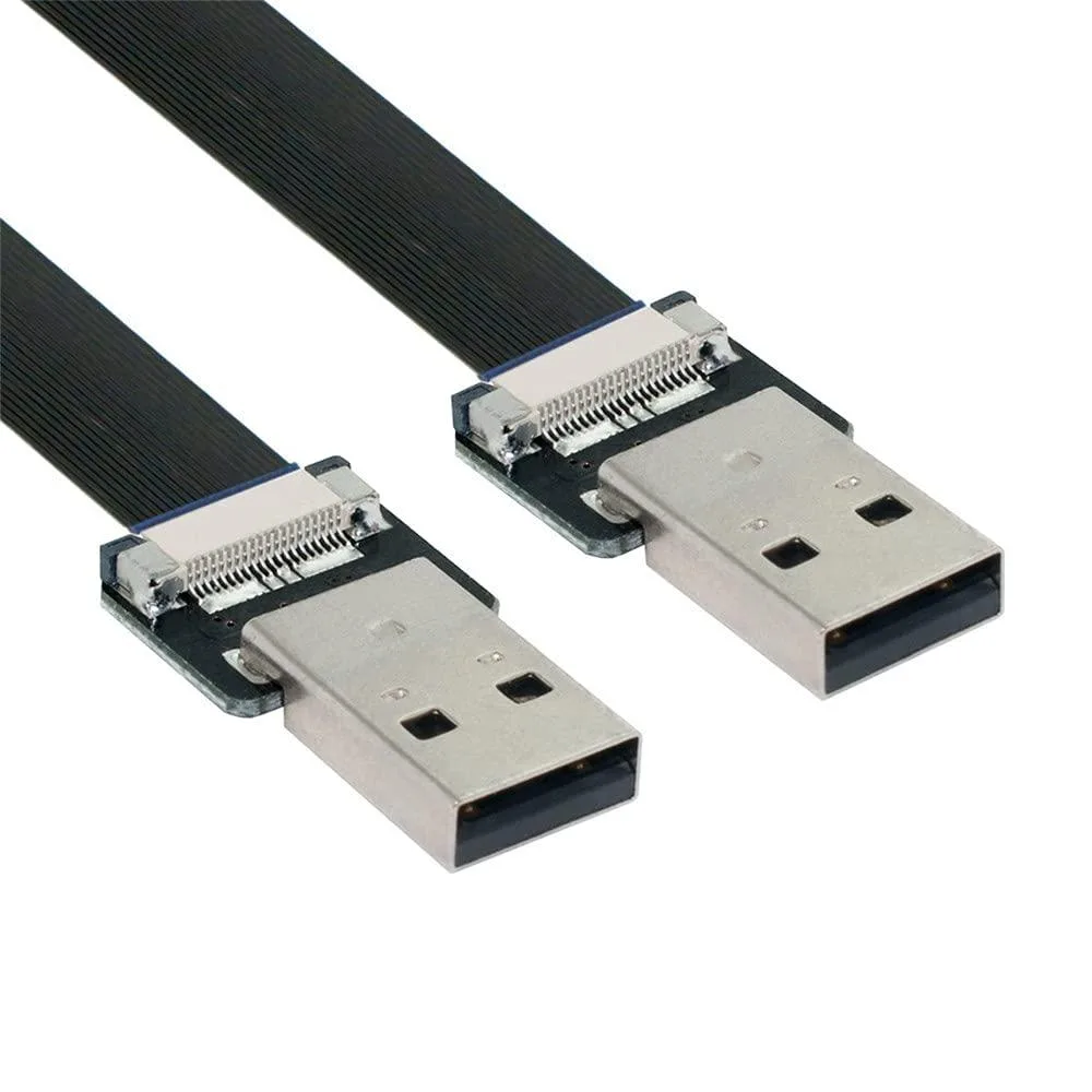 Vszerda Vszerda 0.5m USB 2.0 Type-A Male to Male Flat Slim FPC Cable — product photo