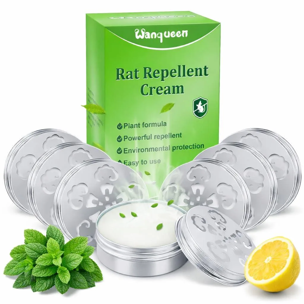 Aluminium tin with 3M tape, peppermint rodent repellent cream, 12 weeks