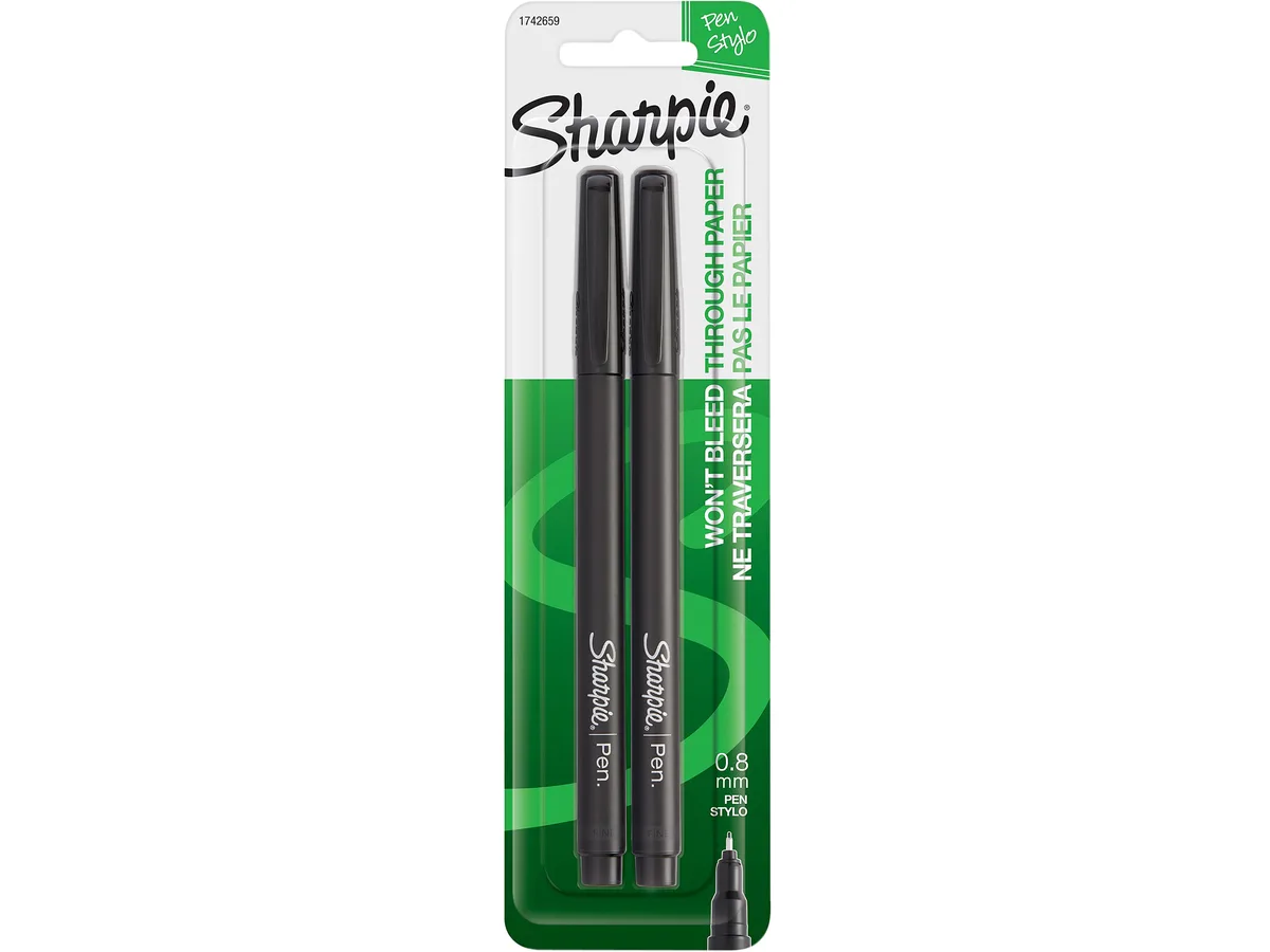 Sanford Sanford 1742659 Sharpie Pen 0.7 mm Black 2 Pack — product photo