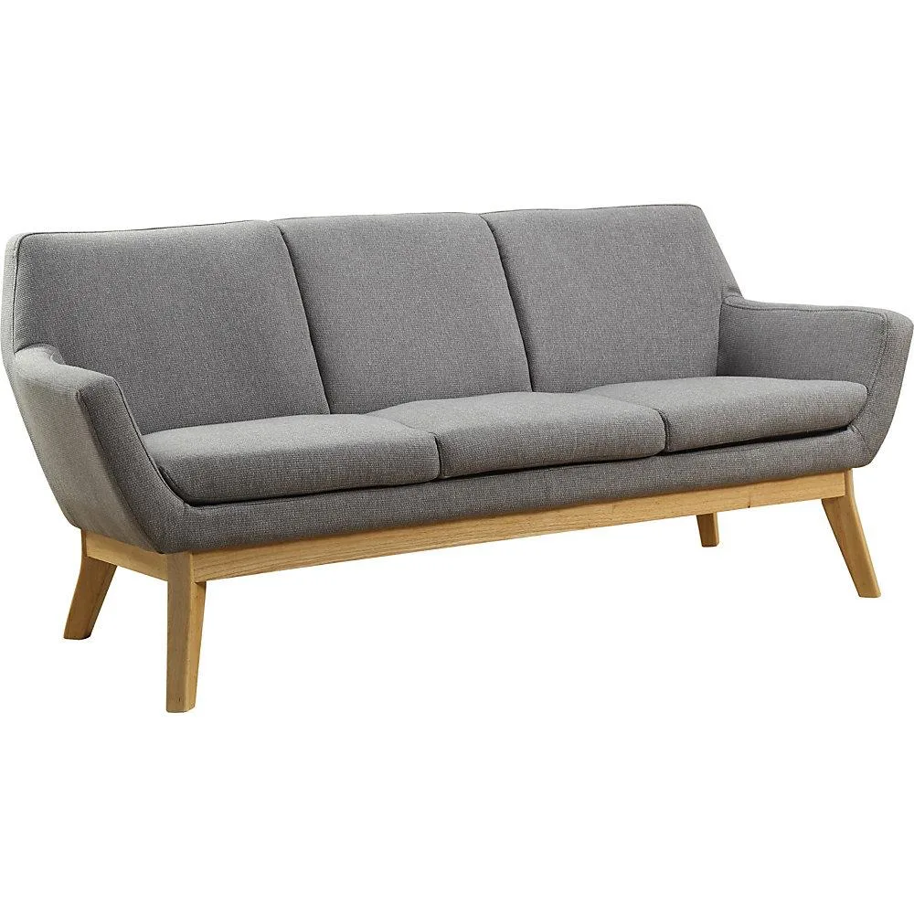 Lorell Lorell LLR68963 Quintessence Upholstered Sofa Gray/Natural office furniture — product photo