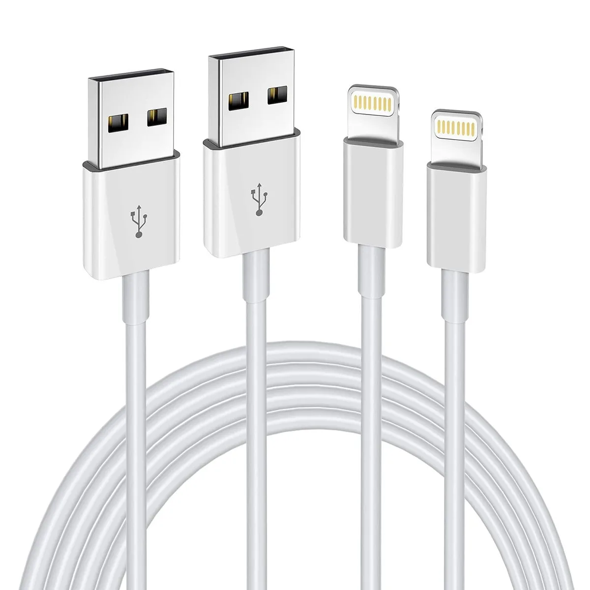 No Sew No Sew Hi-MC05 Lightning cable 2-pack 6 ft white 2.4 A — product photo