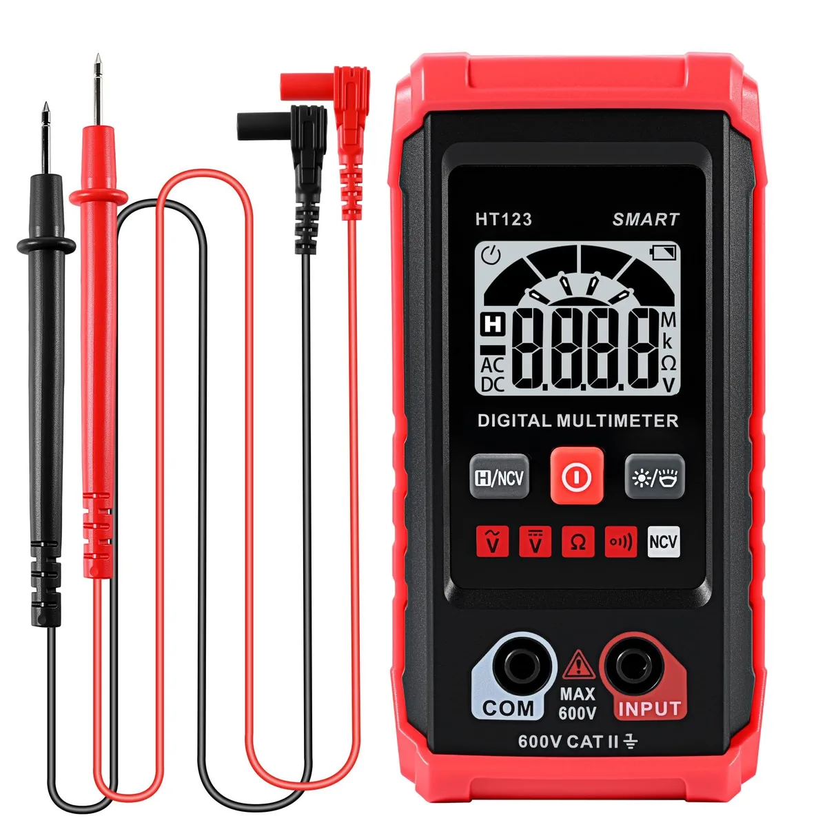 HT123 Digital Multimeter 600V 2000 counts CAT II — product photo