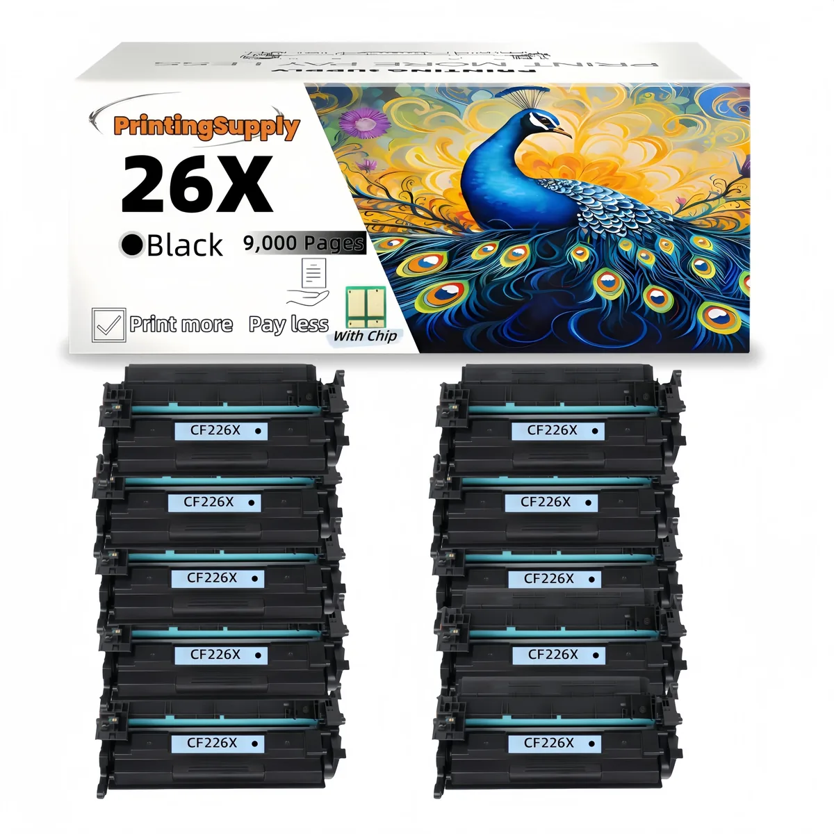 Ninestar Technology Ninestar Technology CF226X toner cartridge 10 pack high yield black — product photo