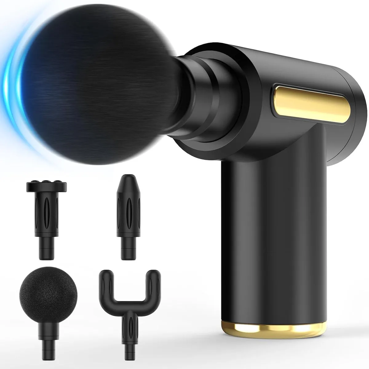 Adiven Adiven AD-JMQ-B Mini Massage Gun Black 7.5x5.5x1.96in — product photo