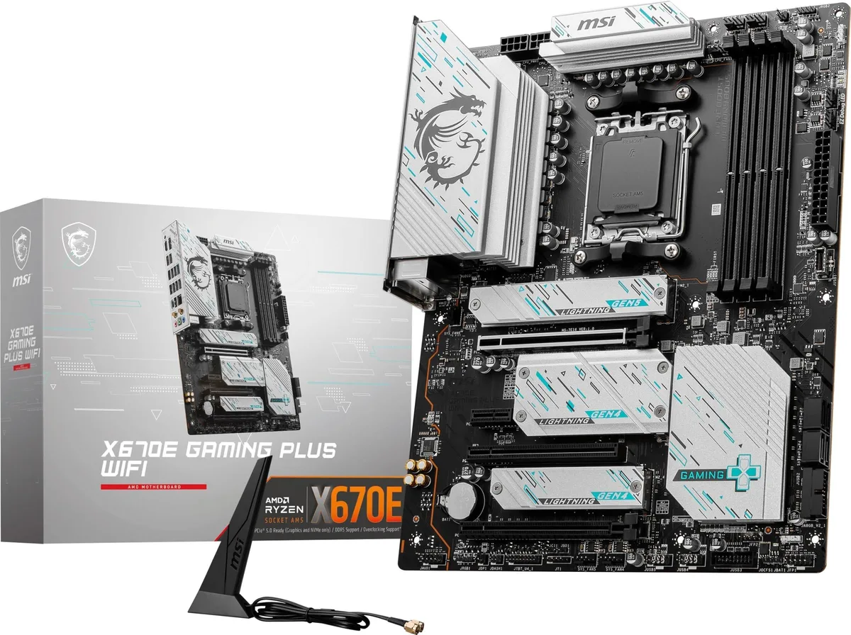 MSI MSI X670E GAMING PLUS WIFI Motherboard 2 in 1 accessory — product photo