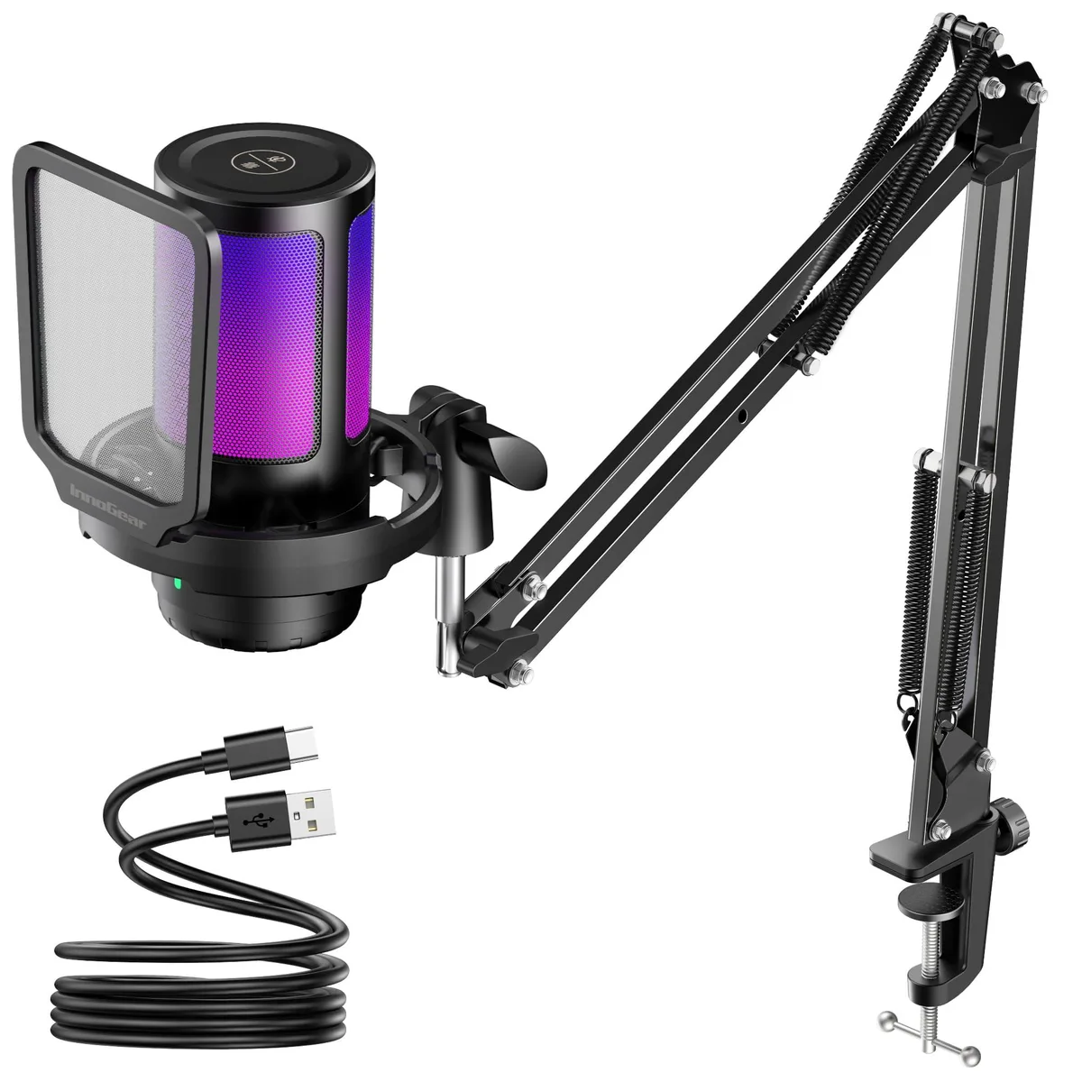 InnoGear CM38X USB Microphone, Black — product photo