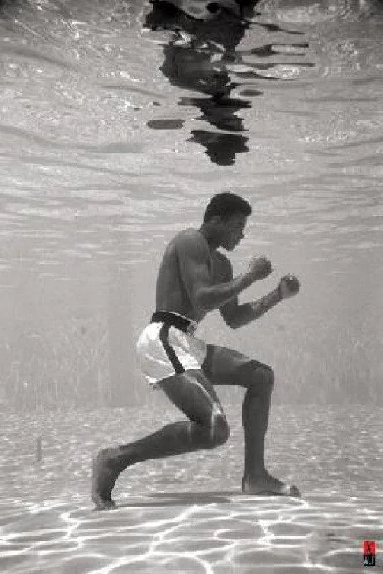 Muhammad Ali underwater poster print 34 by 22 inches on heavy stock paper