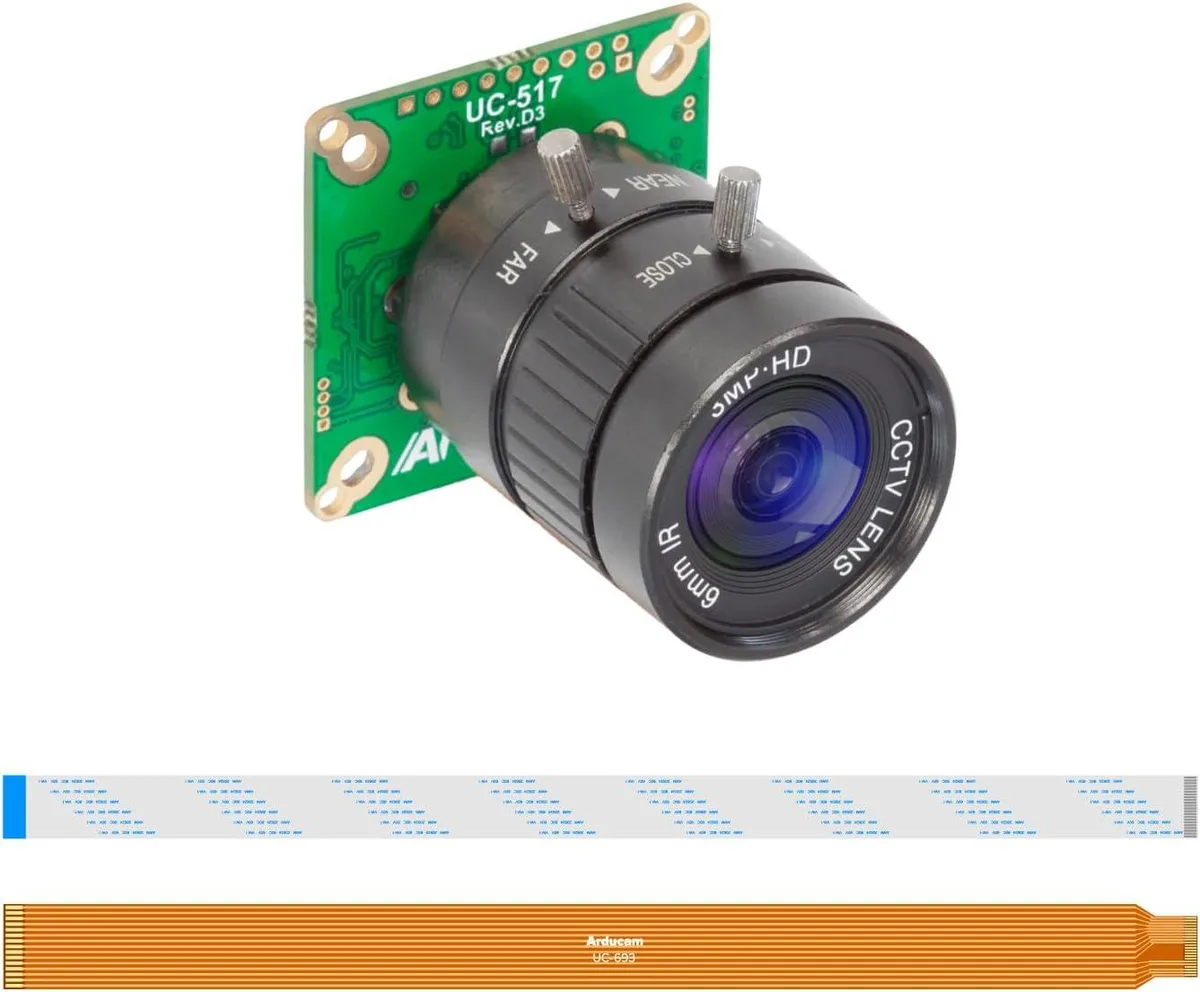 MCDODO MCDODO IMX477 Pi HQ Camera 12.3MP 6mm CS Lens 300mm Cable — product photo