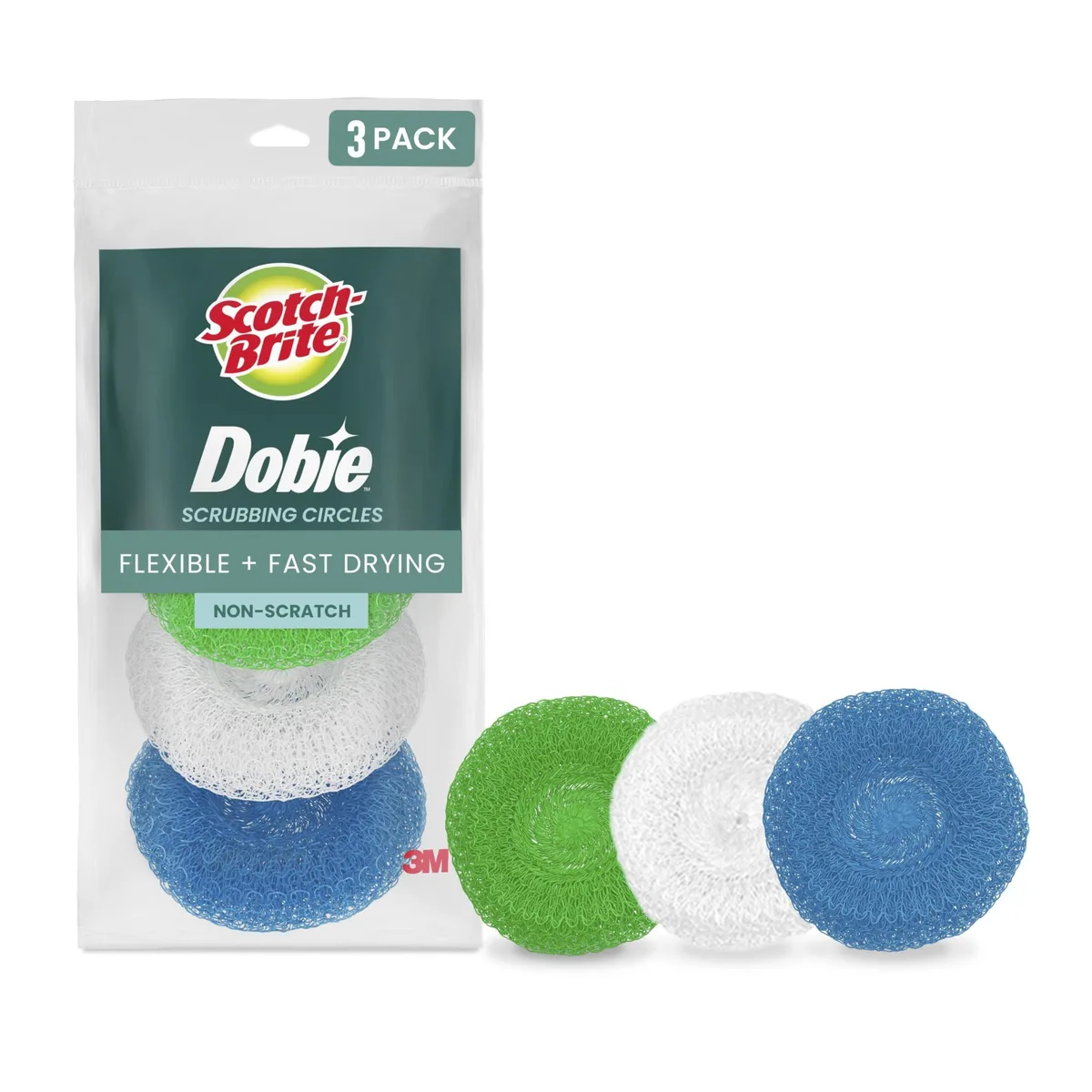  Metra Non-Scratch Plastic Scrubbing Pads 3 Pack — product photo