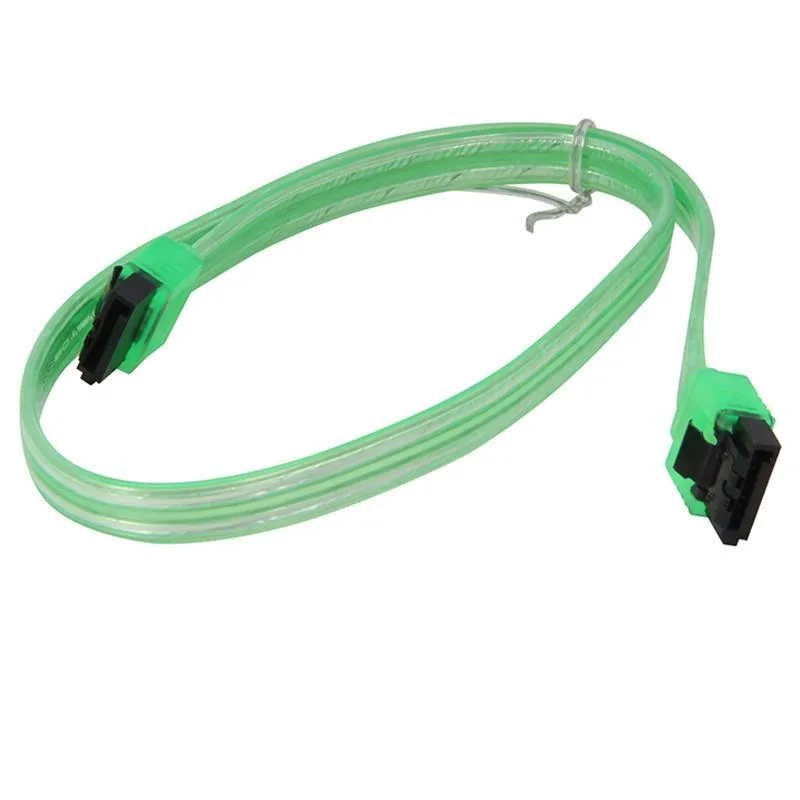 EN-Labs EN-Labs SATA III 18" Locking Cable UV Green — product photo