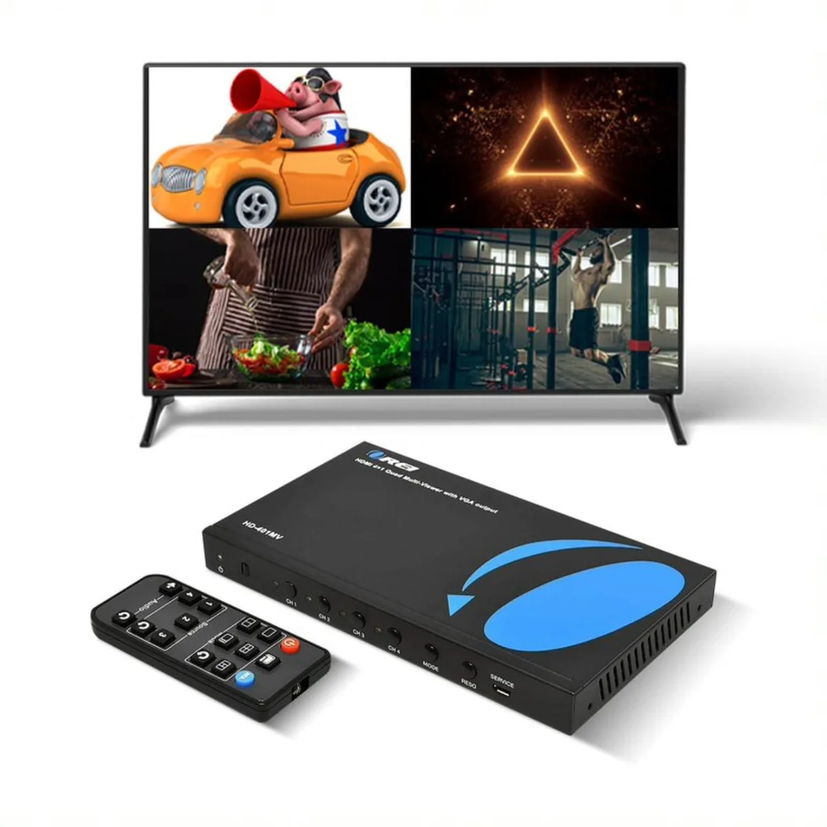 AVer HD-401MV Quad Multi Viewer 4×1 HDMI Switcher — product photo