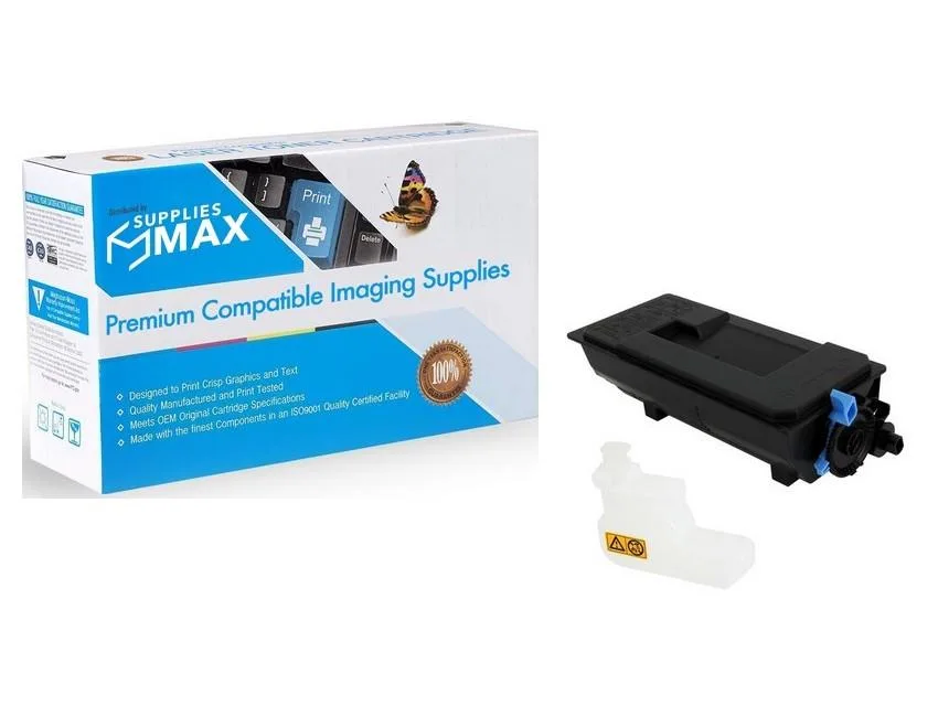 SuppliesMax SuppliesMax TK-3162 12500-page black toner cartridge — product photo
