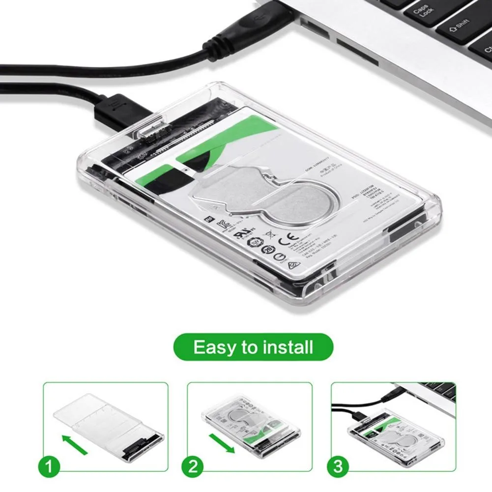 YINGHUA YINGHUA 2.5 inch SATA III to USB 3.0 Enclosure Transparent — product photo