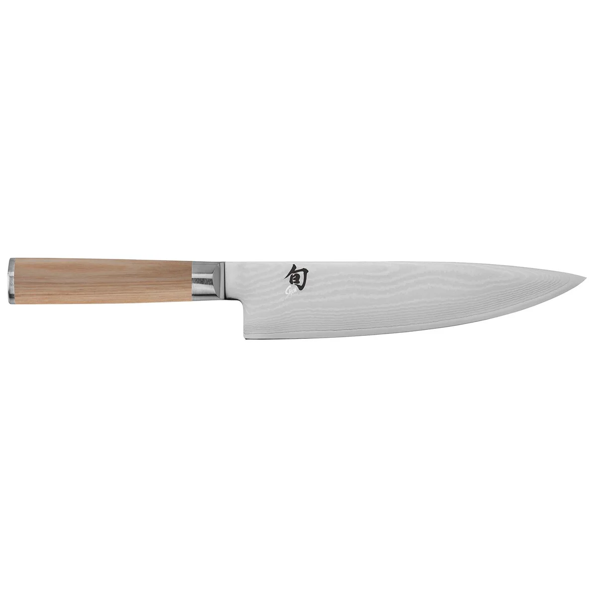 Shun Classic Blonde 8-inch chef's knife, light PakkaWood handle, Damascus-clad stainless steel blade