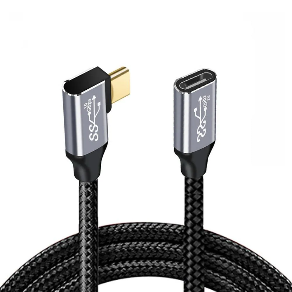 LORDWORLD LORDWORLD USB-C 3.1 Angled Extension Cable 10Gbps 100W 2.0m — product photo