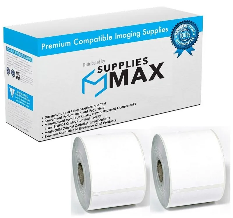 SuppliesMax SuppliesMax Dymo 30256_2PK Compatible White Labels 2.3in x 4in 2 Pack 300 Pages — product photo