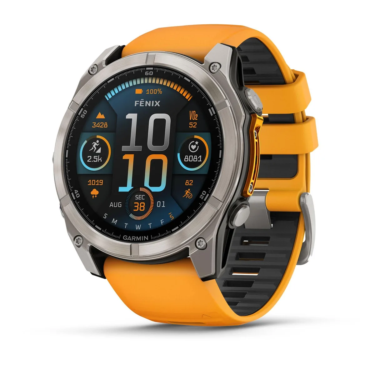Garmin Garmin Fenix 8 51 mm AMOLED Sapphire Titanium Spark Orange Band — product photo