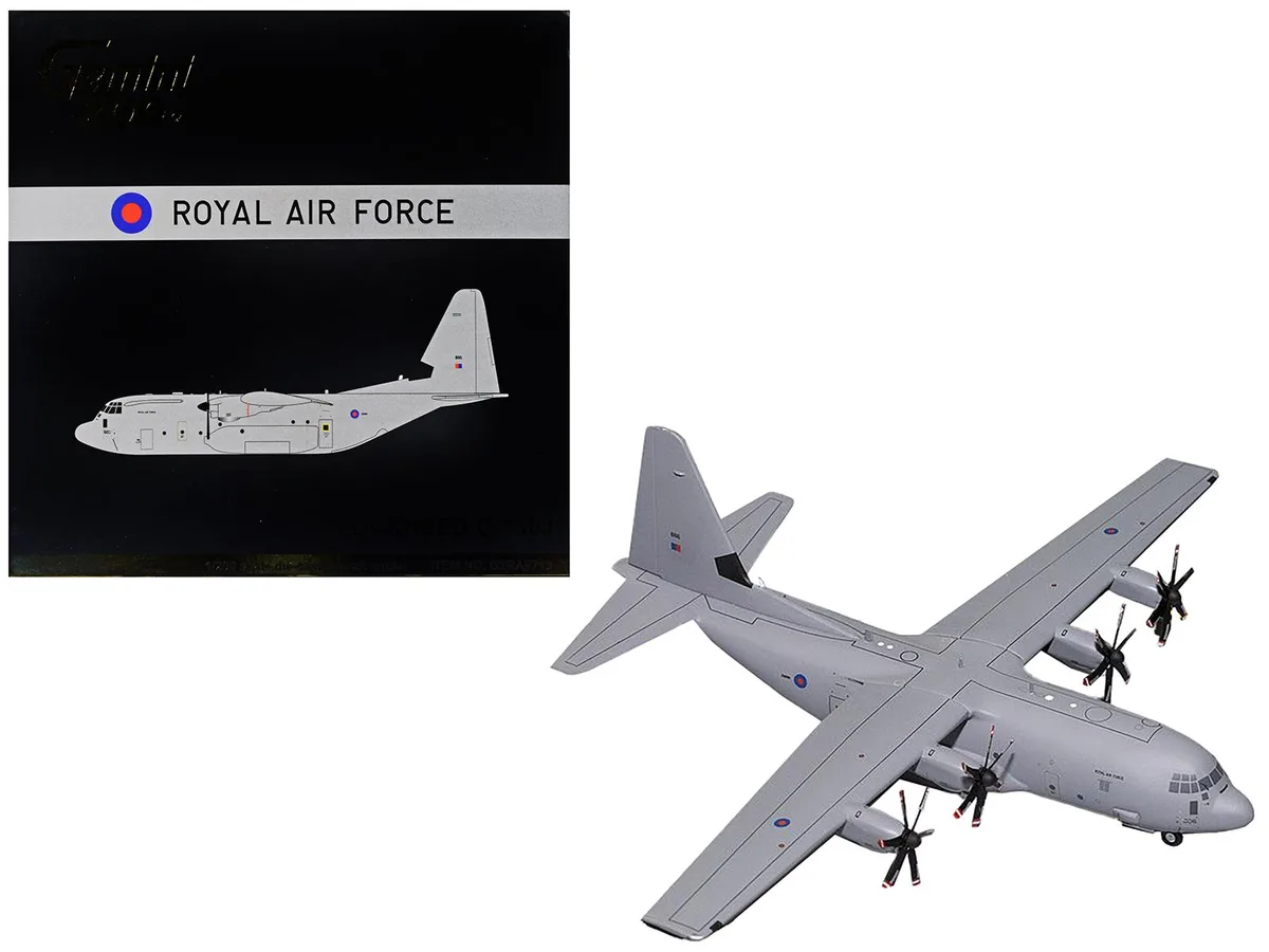 GeminiJets GeminiJets Lockheed C-130J Super Hercules RAF Gray 1/200 Diecast Model Airplane — product photo