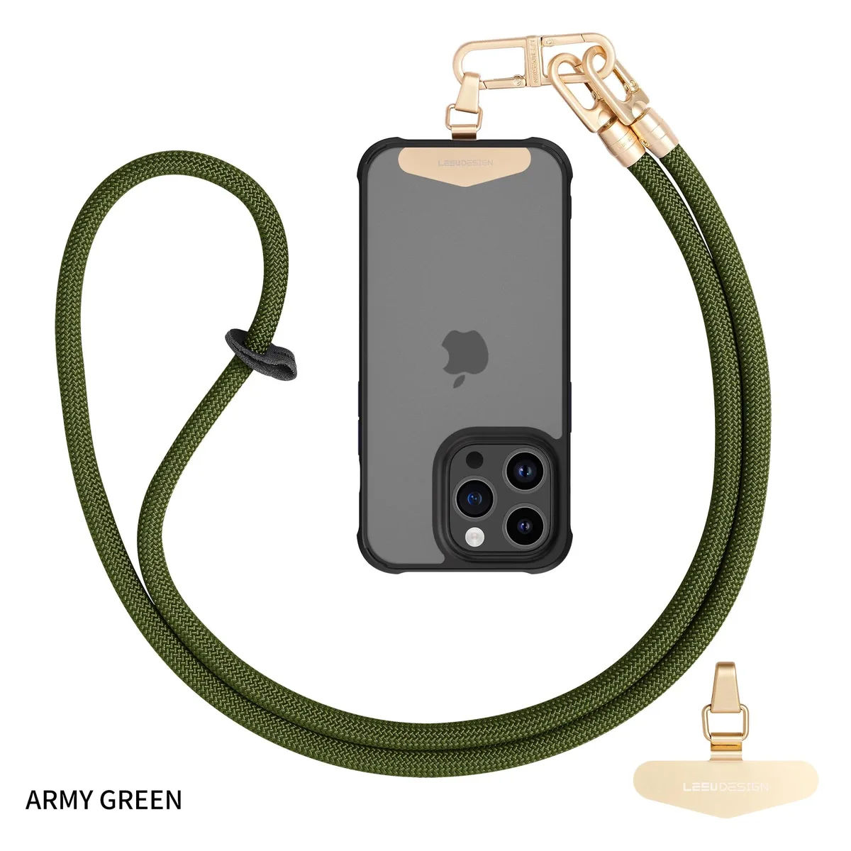 Beebo Beabo Beebo Beabo phone mount lanyard Army Green 120CM — product photo