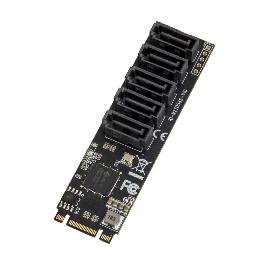 Syba Syba SI-ADA40141 5-port SATA III 6.0Gb/s PCIe 3.0 x2 M.2 adapter — product photo